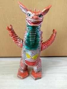 当時物(ワンオーナー) 良品 ウルトラマン怪獣「ギャンゴ」 ソフビ人形 マルサン オレンジ成形色