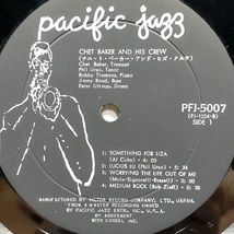 LP　ペラ　Chet Baker & Crew/SAME/Pacific Jazz PFJ-5007_画像4