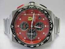 【YT-TC31-3】Scuderia Ferrari/SF/フェラーリ ASPIRE Chronograph、クロノグラフ 3針デイトQZ 赤文字盤 SF.45.1.34.0687 良品 稼働品_画像1