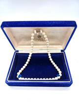 ■ パール 真珠 ネックレス アクセサリー 留め金 シルバー silver 銀 長さ 約40cm 28.7g _画像4