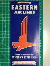 a1【イースタン航空】Eastern Air Lines 時刻表 1951 昭和26年 [英文 路線図 運賃表_画像3