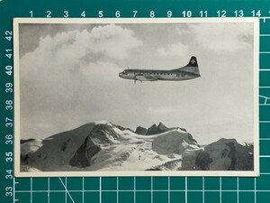 a1【スイス航空】Swissair 絵はがき [コンベア240] 搭乗記念ポストカード