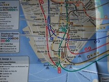 r2【MTA ニューヨーク州都市交通局】路線図 地下鉄マップ 2002年9月 911同時多発テロ事件の被害による営業変更が記載されている改定版_画像3