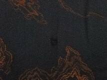 ys6937217; 宗sou 霞に花丸文様織り出し漆一つ紋羽織【アンティーク】【着】_画像7