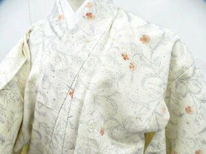 Art hand Auction ys6938337; Sou Tsumugi 花朵蔓藤花纹手绘和服 [回收] [穿着], 女士和服, 和服, 紬, 御饭, 其他的