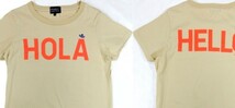 1円★PEARLYGATES パーリーゲイツ★前後HOLA HELLOプリントメキシカンTシャツ0★S【053-0163517】ベージュ薄茶【本物保証】店頭完売_画像5