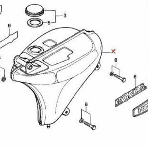 旧 カブ 純正 フロントカバー セッティングバンド A C50 リトルカブ AA01 C70 C90 フロントカウル レッグシールド セット バンド .041の画像3