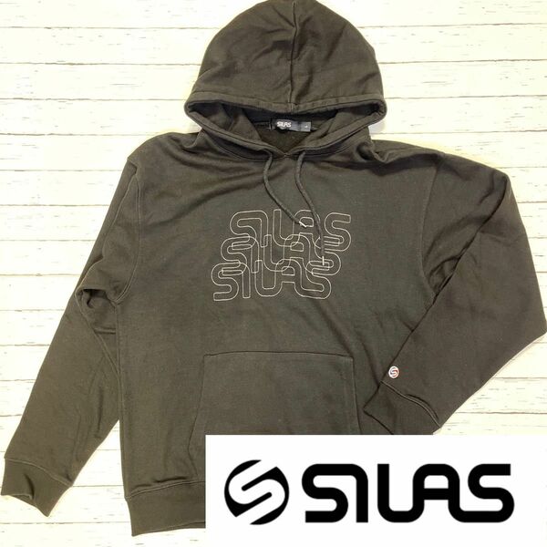 値下げ！美品【SILAS】サイラス　ロゴ　パーカー　アウター　黒