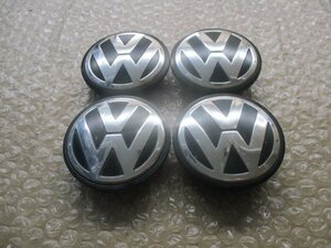 VW フォルクスワーゲン 純正 アルミホイール用 センターキャップ 中古４個/4枚 ゴルフ 5 6 パサート ヴァリアント ティグアン トゥーラン