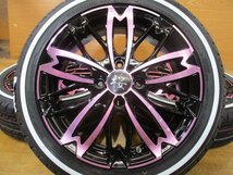 軽四 R-PRIDE 和道 桜 ホイール ホワイトリボンタイヤ 新品 4本 15インチ 165/55R15 ワゴンR スマイル ウェイク ムーヴ デリカミニ サクラ_画像4