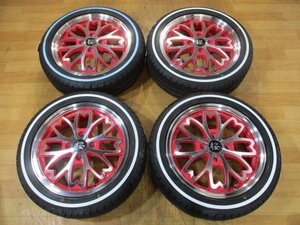 軽四 R-PRIDE 和道 桜 ホイール ホワイトリボンタイヤ 新品 4本セット 15インチ 165/55R15 アルト エブリイ キャリィ アトレー N-WGN 等