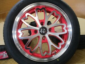 軽四 R-PRIDE 和道 桜 ホイール タイヤ 新品 4本セット 15インチ 165/55R15 TOYO 2023年 ラパン ワゴンRスマイル キャンバス N-BOX デイズ