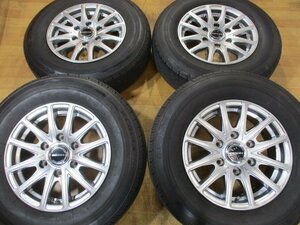 美品 溝有り 2021年 トヨタ 200系 ハイエース BISON アルミホイール タイヤ 4本 6H-139.7 15インチ 195/80R15 107/105N LT ブリヂストン