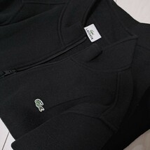 LACOSTE ラコステ 洗える 裏起毛 ニットパーカー ジップアップ ブラック サイズ2 トップス 上着 メンズ【Y051】_画像4