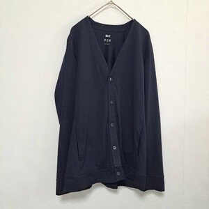 UNIQLO ユニクロ AIRism エアリズム UVカットカーディガン ネイビー メンズ トップス サイズL 【Y052】