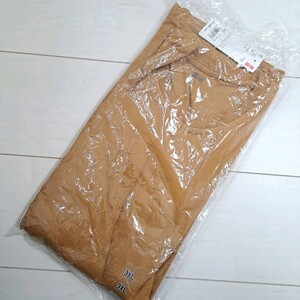 未使用タグ付き UNIQLO ユニクロ ソフトタッチクルーネックT サイズ3XL イエロー 長袖 シャツ カットソー メンズ【Y052】