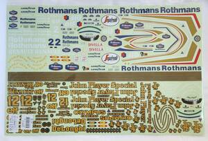 タミヤ ラジコン デカール シール 1/10 ウイリアムズ ルノー FW16 & ロータス ルノー 98T セナ WILLIAMS LOTUS RENAULT SENNA TAMIYA