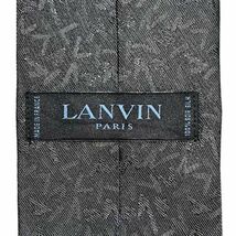 ★やや細め★ LANVIN 高級ネクタイ パターン柄 グレー系 ランバン FRANCE製 ネコポス可 USED t706_画像6