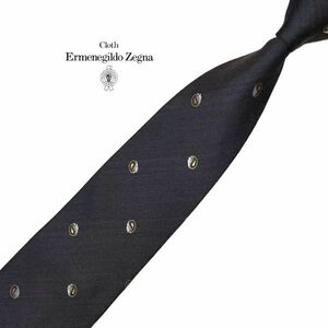 Ermenegildo Zegna 高級ネクタイ パターン柄 ブラック系 エルメネジルドゼニア メンズ服飾小物 中古 ネコポス可 t761