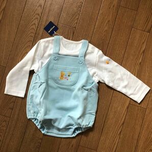 ミキハウス　MIKI HOUSE ベビー服　カバーオール　サイズ80㎝　ブルー　未使用　