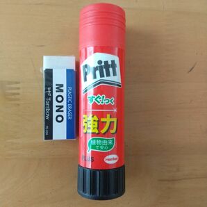 コクヨ プリットスティックのり40g、トンボ鉛筆 MONO消しゴムPE-03A