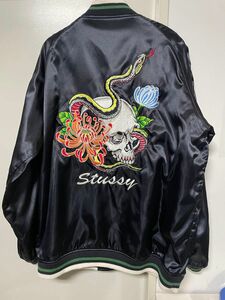 美品　激レア　STUSSYスカル&スネーク リバーシブル スカジャン　ＸＬサイズ