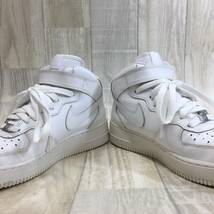 NZ2175●NIKE : AIR FORCE 1 MID (GS) 314195-113●24.5●ホワイト/ホワイト ナイキ エアフォース1 ミッド_画像6