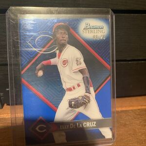 2023 Bowman Sterling Baseball Elly De La Cruz Sterling Tek Blue /25