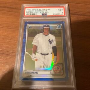 JASSON DOMINGUEZ 2020 Bowman Chrome 1st BLUE Refractor /150 PSA9