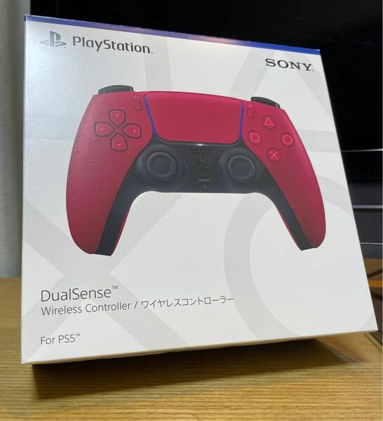 【純正品・美品】SONY PS5 DualSense コズミックレッド 純正ワイヤレスコントローラー
