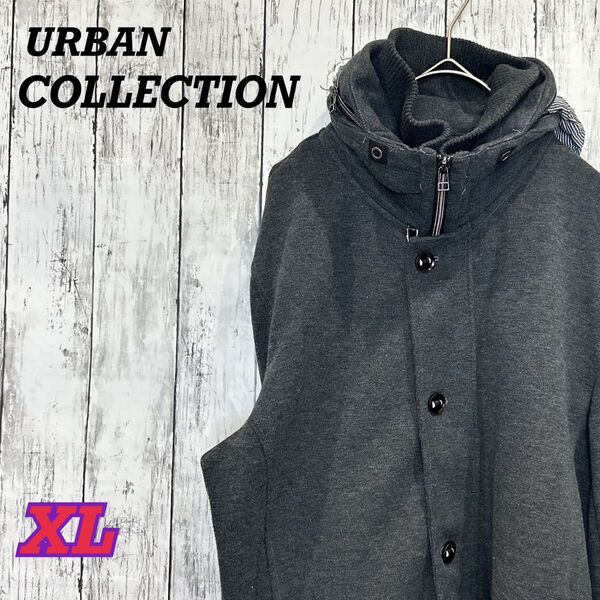 URBAN COLLECTION メンズ アウター 大きめサイズ 大人 ブラック 黒 フード ジャケット パーカー