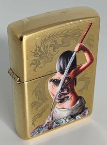 ■ジッポー クラウディオ・マッツィ オイルライター ゴールドカラー Ｚippo 火花ＯＫ 中古