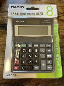 【新品未使用】CASIO カシオ 電卓 MS-7LBK-N 即日発送！