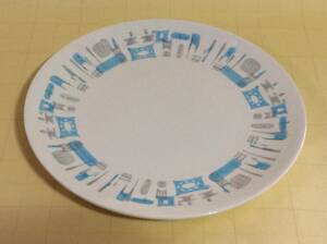 [Mid-Chinaware/R082/Royal China/BLUE HEAVEN] royal коричневый ina/ blue haven / мелкая тарелка /EX+/ атомный eiji