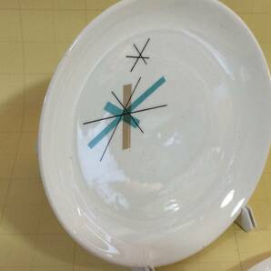 【Mid-Chinaware/R086/Salem China/Northstar】セーラムチャイナ/ノーススター/ブレッドプレート 3枚/Ex+/ミッドセンチュリー/アトミックの画像2