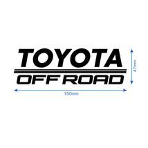 TOYOTA OFFROAD カッティングステッカー 2枚セット 150mm×47mm 送料無料!! トヨタ オフロード RAV4 ランクル ハイラックス FJクルーザー_画像2