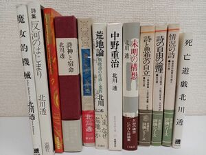 北川 透 関連書籍／まとめて12冊セット／詩神と宿命／詩集 反河のはじまり／荒地論／死亡遊戯 等