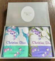 〈Christian Diorクリスチャンディオール〉ウォッシュタオル　2枚セット 鐘紡(株)日本製_画像1