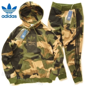 メンズ L◆未使用 定価2万 adidas originals アディダス オリジナルス 上下セット カモ柄 CAMO スウェット パーカー パンツ セットアップ