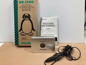 4548* SONY ソニー ポータブル カセットウォークマン walkman WM-EX808 イヤホン 付属付 動作未確認 現状品