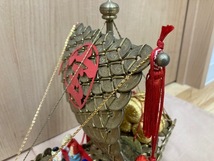 4781* 縁起物 5円玉 五円玉 枚数不明 宝船 七福神 作 金運 置物 オブジェ 金運 開運 招運 インテリア 大漁船 工芸品 コインアート 現状品_画像6