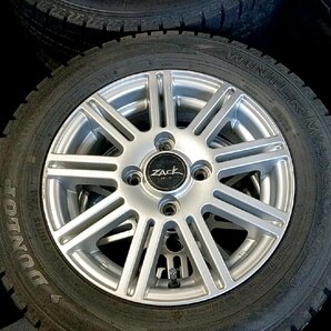 中古スタッドレスセット★ZACK/JP-9★ダンロップWM02★155/70R13★エブリィワゴン/ミライース等 4本セットの画像1