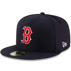 送料無料 「7.1/2」 新品 Newera ニューエラ 59FIFTY オーセンティック 公式 REDSOX ボストン レッドソックス 紺 USA正規品 GAME MLB