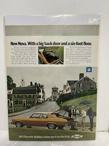 1972年11月17日号LIFE誌広告切り抜き【GM Chevrolet/シボレー】アメリカ買い付け品60sビンテージUSAインテリア車