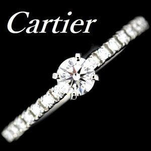 Etanuseld Cartier Diamond 0,18CT D-VVS2-3EX Кольцо PT950 ♯ 46