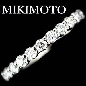  Mikimoto бриллиант 0.47ct половина Eternity - кольцо Pt950