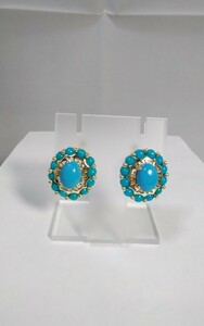 585(K14)YG turquoise earrings!