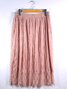 Forever21 レース スカート Lサイズ ピンク レディース ボトムス ファッション アパレル 服飾 WOMEN フォーエバー21 Skirt 桃 PINK D-1329