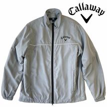 Callaway PUFFER JACKET/中綿ジャケット/ジップアップブルゾン/X-SERIES/防風/保温/刺繍/ウーブンタフタ/キャロウェイ/Xシリーズ/グレー/L/_画像1