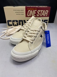 【新品】Converse ONE STAR J VTG CNVS WHITE US8.0 26.5cm ワンスター 日本製 MADE IN JAPAN キャンバス ホワイト ヴィンテージ